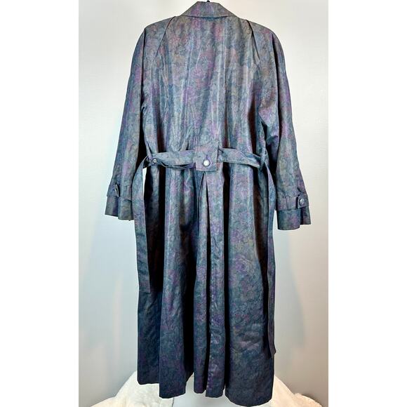 Vintage London Fog Floral Full-Length Trench Coat – Size 12  Made in USA - Picture 2 of 11